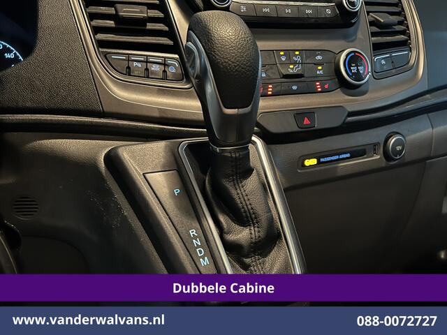 Ford TRANSIT CUSTOM 2.0 TDCI 131pk Automaat L2H1 Dubbele Cabine Euro6 Airco | 5-zits | Camera | Navigatie LED, Cruiscontrol, Stoelverwarming, Verwarmde Voorruit, Parkeersensoren
