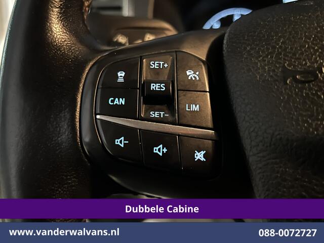 Ford TRANSIT CUSTOM 2.0 TDCI 131pk Automaat L2H1 Dubbele Cabine Euro6 Airco | 5-zits | Camera | Navigatie LED, Cruiscontrol, Stoelverwarming, Verwarmde Voorruit, Parkeersensoren