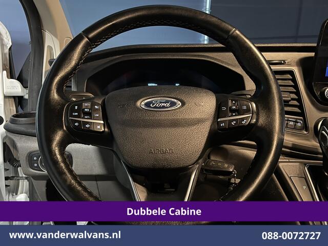 Ford TRANSIT CUSTOM 2.0 TDCI 131pk Automaat L2H1 Dubbele Cabine Euro6 Airco | 5-zits | Camera | Navigatie LED, Cruiscontrol, Stoelverwarming, Verwarmde Voorruit, Parkeersensoren