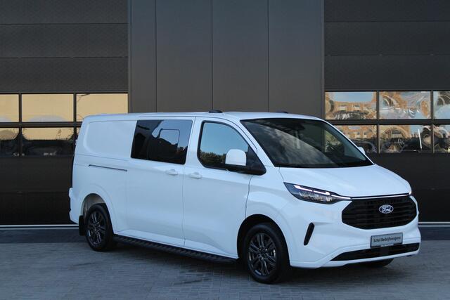 Ford TRANSIT CUSTOM 320 2.0 TDCI L2H1 Limited DC 170pk - 5 Zits - Adaptive Cruise - Navi - 2x Schuifdeur - Verwarmd stuur - 70l tank - 17" LM velgen - Rijklaar