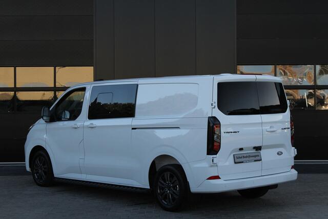 Ford TRANSIT CUSTOM 320 2.0 TDCI L2H1 Limited DC 170pk - 5 Zits - Adaptive Cruise - Navi - 2x Schuifdeur - Verwarmd stuur - 70l tank - 17" LM velgen - Rijklaar