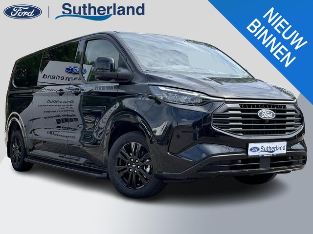 Ford TRANSIT CUSTOM 320 2.5 PHEV L2H1 Black Platinum DC ZUID | Ford Voorraad | Prijs is excl. BTW EN BPM | incl. ¤4.422,- korting! | Dubbele cabine Snoeks leder | Full led | Dubbele zij-schuifdeur | Direct uit voorraad leverbaar! | Full options