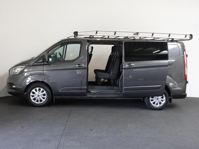 Ford TRANSIT CUSTOM L2H1 Limited Dubbele Cabine Automaat Navigatie Airco 2 Schuifdeuren Trekhaak Parkeersensoren Carplay Imperiaal