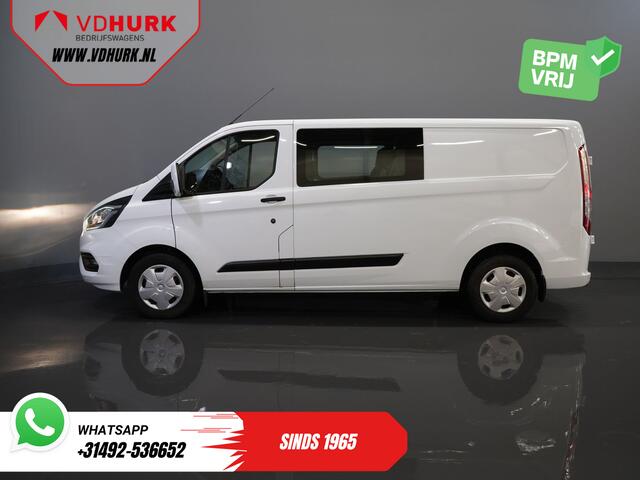 Ford TRANSIT CUSTOM 340 2.0 TDCI 130 pk L2 Dubbel Cabine DC BPM VRIJ! 6 Pers./ 2.8t Trekverm./ PDC/ Cruise/ Trekhaak/ Airco