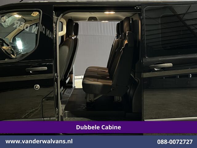 Ford TRANSIT CUSTOM 2.0 TDCI 130pk L2H1 Dubbele Cabine Euro6 Airco | 5-Zits | Camera | 2x zijdeur | Apple Carplay Cruisecontrol, LED, LM velgen, Stoelverwarming, Verwarmde voorruit, Parkeersensoren, Sidebars