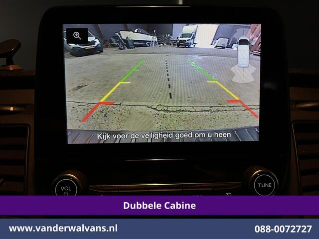 Ford TRANSIT CUSTOM 2.0 TDCI 130pk L2H1 Dubbele Cabine Euro6 Airco | 5-Zits | Camera | 2x zijdeur | Apple Carplay Cruisecontrol, LED, LM velgen, Stoelverwarming, Verwarmde voorruit, Parkeersensoren, Sidebars