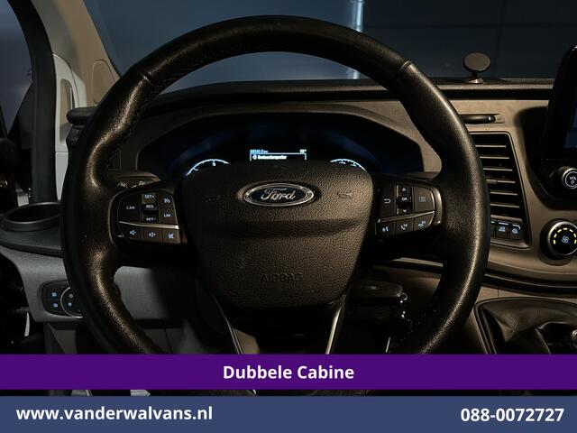Ford TRANSIT CUSTOM 2.0 TDCI 130pk L2H1 Dubbele Cabine Euro6 Airco | 5-Zits | Camera | 2x zijdeur | Apple Carplay Cruisecontrol, LED, LM velgen, Stoelverwarming, Verwarmde voorruit, Parkeersensoren, Sidebars