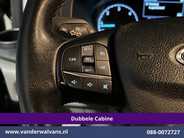 Ford TRANSIT CUSTOM 2.0 TDCI 130pk L2H1 Dubbele Cabine Euro6 Airco | 5-Zits | Camera | 2x zijdeur | Apple Carplay Cruisecontrol, LED, LM velgen, Stoelverwarming, Verwarmde voorruit, Parkeersensoren, Sidebars