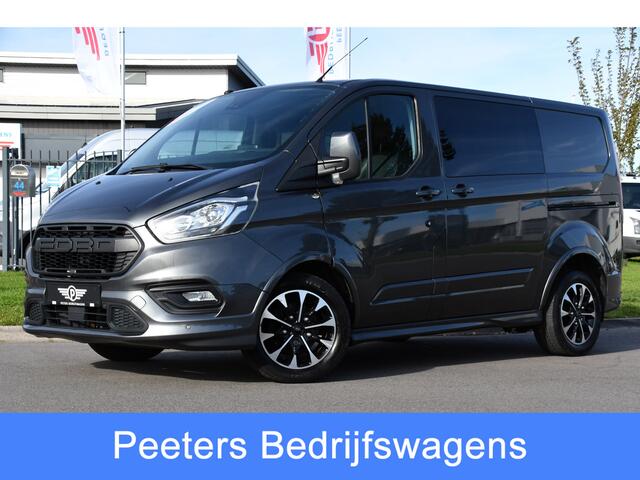 Ford TRANSIT CUSTOM 2.0 TDCI L1H1 Sport DC Camera, Cruise, Carplay, 170pk, Automaat, Leder, Trekhaak, Stoelverwarming, NAVI, Uniek!