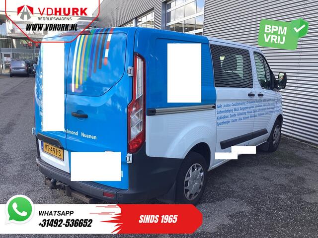Ford TRANSIT CUSTOM 2.2 TDCI Trend DC Dubbel Cabine EXPORT 6 Pers./ Navi/ Camera/ Cruise/ Airco / PDC V+A/ Trekhaak