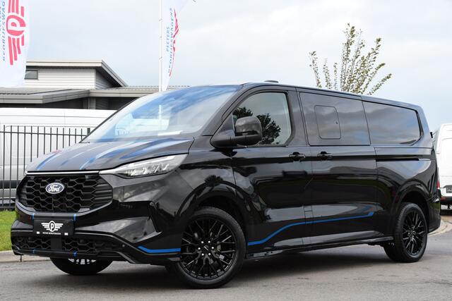 Ford TRANSIT CUSTOM 320 2.0 TDCI L2H1 Sport DC Black Edition Virtual, Adaptieve Cruise, Carplay, LED, 2 x Schuifdeur, 170pk, Stoelverwarming, Sensoren, BOM VOL!