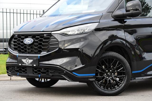 Ford TRANSIT CUSTOM 320 2.0 TDCI L2H1 Sport DC Black Edition Virtual, Adaptieve Cruise, Carplay, LED, 2 x Schuifdeur, 170pk, Stoelverwarming, Sensoren, BOM VOL!