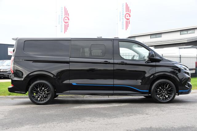 Ford TRANSIT CUSTOM 320 2.0 TDCI L2H1 Sport DC Black Edition Virtual, Adaptieve Cruise, Carplay, LED, 2 x Schuifdeur, 170pk, Stoelverwarming, Sensoren, BOM VOL!