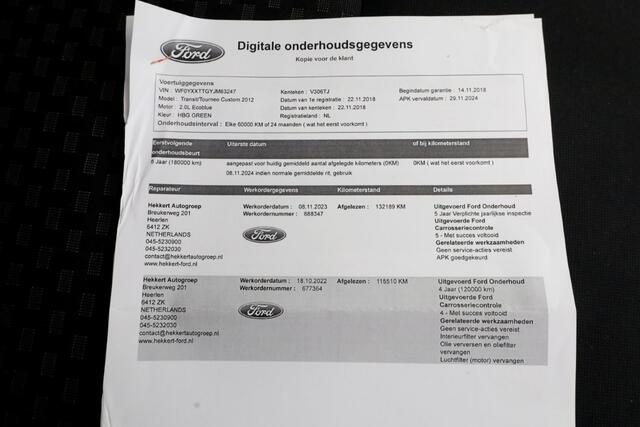 Ford TRANSIT CUSTOM 2.0 TDCI 130pk E6 L2H1 Trend Navi/Camera/2x Schuifdeur 11-2018