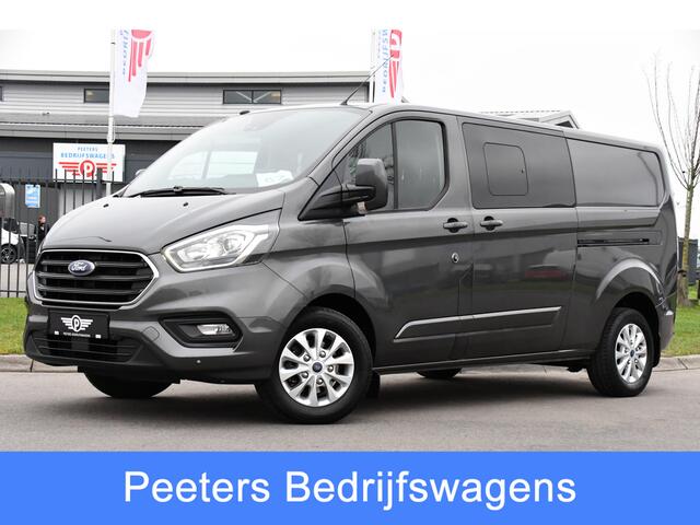 Ford TRANSIT CUSTOM 320 2.0 TDCI L2H1 Limited DC Cruise, Camera, Carplay, 170pk, Automaat, 2 x Schuifdeur, Sensoren, Led, Stoelverwarming, Uniek!
