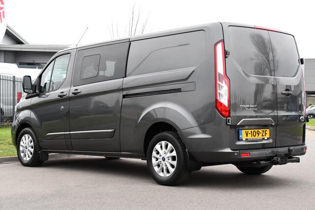 Ford TRANSIT CUSTOM 320 2.0 TDCI L2H1 Limited DC Cruise, Camera, Carplay, 170pk, Automaat, 2 x Schuifdeur, Sensoren, Led, Stoelverwarming, Uniek!