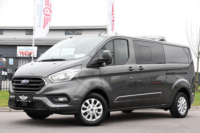 Ford TRANSIT CUSTOM 320 2.0 TDCI L2H1 Limited DC Cruise, Camera, Carplay, 170pk, Automaat, 2 x Schuifdeur, Sensoren, Led, Stoelverwarming, Uniek!