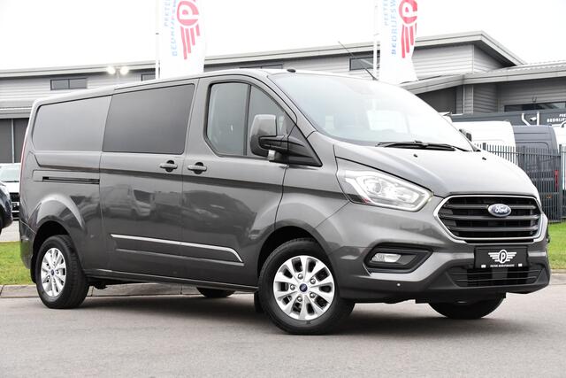 Ford TRANSIT CUSTOM 320 2.0 TDCI L2H1 Limited DC Cruise, Camera, Carplay, 170pk, Automaat, 2 x Schuifdeur, Sensoren, Led, Stoelverwarming, Uniek!