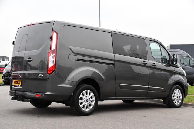 Ford TRANSIT CUSTOM 320 2.0 TDCI L2H1 Limited DC Cruise, Camera, Carplay, 170pk, Automaat, 2 x Schuifdeur, Sensoren, Led, Stoelverwarming, Uniek!