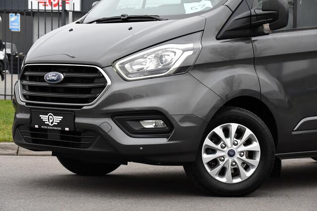 Ford TRANSIT CUSTOM 320 2.0 TDCI L2H1 Limited DC Cruise, Camera, Carplay, 170pk, Automaat, 2 x Schuifdeur, Sensoren, Led, Stoelverwarming, Uniek!