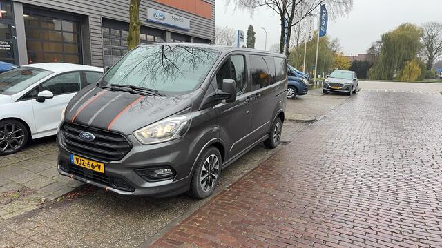 Ford TRANSIT CUSTOM 320 2.0 TDCI 185pk Automaat Sport DC Leer Trekhaak 2x Schuifdeur Navi Camera Winter pack