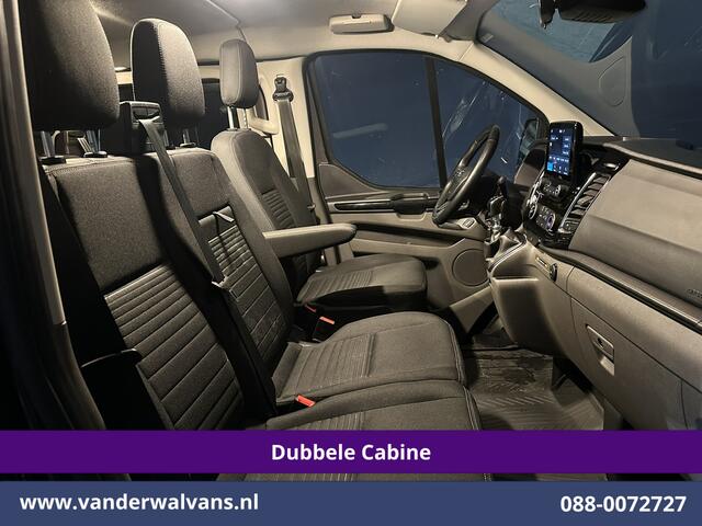 Ford TRANSIT CUSTOM 2.0 TDCI 170pk L2H1 Dubbele Cabine Euro6 Airco | 6-Zits | 2x zijdeur | Apple Carplay | LED | LM Velgen | Cruisecontrol Android Auto, Stoelverwarming, Verwarmde voorruit, Parkeersensoren, Sidebars