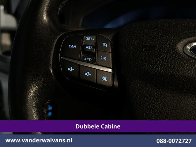 Ford TRANSIT CUSTOM 2.0 TDCI 131pk L2H1 Dubbele Cabine Euro6 Airco | 6-Zits | Camera | LED | 2800kg Trekhaak | Cruisecontrol Verwarmde voorruit, Android Auto, Dakdragers, Parkeersensoren