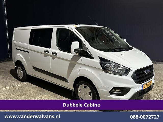 Ford TRANSIT CUSTOM 2.0 TDCI 131pk L2H1 Dubbele Cabine Euro6 Airco | 6-Zits | Navigatie | LED | Apple Carplay | Cruisecontrol Android Auto, Parkeersensoren, Stoelverwarming, Verwarmde voorruit, 2800kg trekvermogen