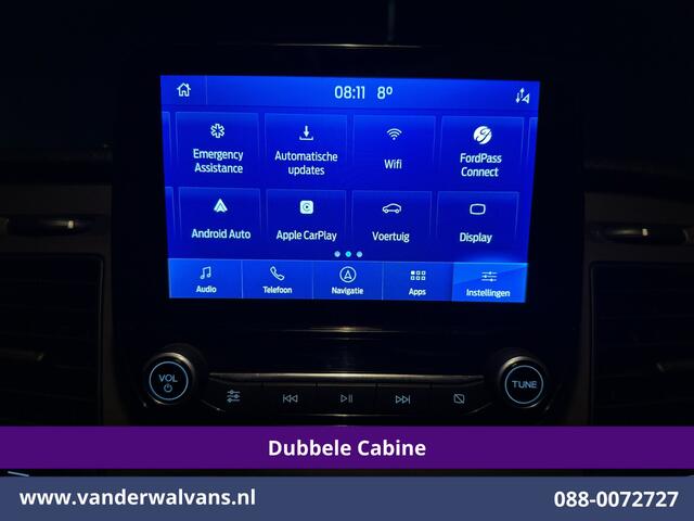 Ford TRANSIT CUSTOM 2.0 TDCI 170pk L2H1 Dubbele Cabine Euro6 Airco | 6-Zits | Camera | Navigatie | LED | Apple Carplay Android Auto, Cruisecontrol, Stoelverwarming, Verwarmde voorruit, Parkeersensoren, 2800kg trekvermogen, Dakdragers