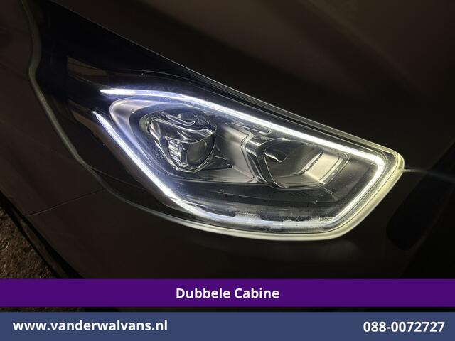 Ford TRANSIT CUSTOM 2.0 TDCI 131pk L2H1 Dubbele Cabine Euro6 Airco | 6-Zits | LED | Cruisecontrol | 2800kg trekhaak Parkeersensoren, Stoelverwarming