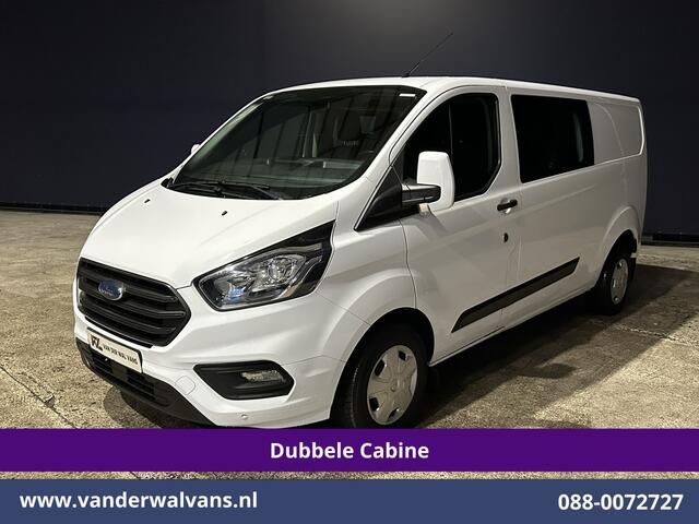 Ford TRANSIT CUSTOM 2.0 TDCI 131pk L2H1 Dubbele Cabine Euro6 Airco | 6-Zits | LED | Cruisecontrol | 2800kg trekhaak Parkeersensoren, Stoelverwarming