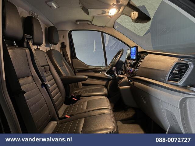 Ford TRANSIT CUSTOM 2.0 TDCI 131pk L2H1 Euro6 Airco | Imperiaal | Camera | Navigatie | 2800kg Trekhaak | LED Apple Carplay, Cruisecontrol, Stoelverwarming, Verwarmde voorruit, Leder, LM velgen, Parkeersensoren, Bijrijdersbank