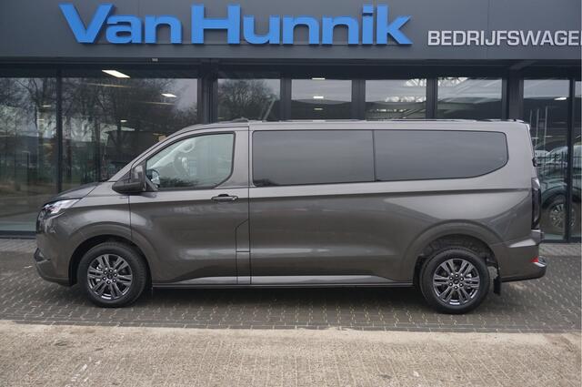 Ford TRANSIT CUSTOM 320L 2.5 PHEV 233PK Dubbel Cabine Limited PRIJS INCL. BPM !! 13" Navi, Adap. Cruise, Camera, 17" LM, Trekhaak!! NR. HYBDC2