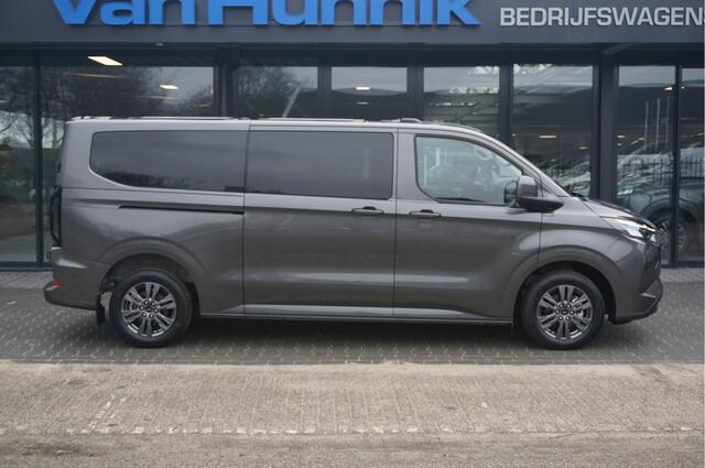 Ford TRANSIT CUSTOM 320L 2.5 PHEV 233PK Dubbel Cabine Limited PRIJS INCL. BPM !! 13" Navi, Adap. Cruise, Camera, 17" LM, Trekhaak!! NR. HYBDC2
