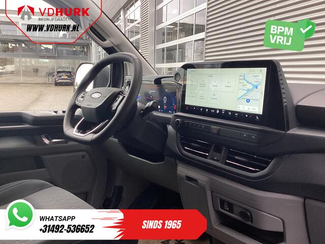 Ford TRANSIT CUSTOM E-Transit 340 71 kWh 218 pk 340 km WLTP L2 Limited 2x Elek.Schuif/ 2.3t Trekverm./ Snellader/ Matrix LED/ B&O/ Adapt.Cruise/ Standkachel/ Carplay/ 360 Camera