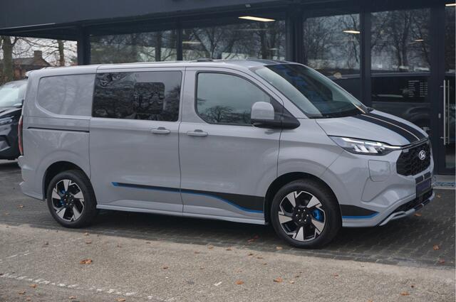 Ford TRANSIT CUSTOM 320S 2.5 PHEV Hybride 233PK DC Sport AUT BPM VRIJ!! Navi, ACC, 360° Cam, 19" LM, 2x Schuifdeur!! NR. B01*