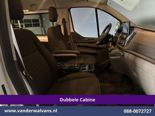 Ford TRANSIT CUSTOM 2.0 TDCI 170pk L2H1 Dubbele Cabine Euro6 Airco | 5-Zits | 2x Zijdeur | Camera | Navigatie | LED, Apple Carplay, Android Auto, Cruisecontrol, Verwarmde voorruit, Trekhaak, Parkeersensoren