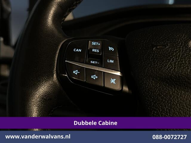 Ford TRANSIT CUSTOM 2.0 TDCI 170pk L2H1 Dubbele Cabine Euro6 Airco | 5-Zits | 2x Zijdeur | Camera | LED Apple Carplay, Android Auto, Cruisecontrol, Parkeersensoren, Stoelverwarming, Verwarmde voorruit 2800kg trekvermogen