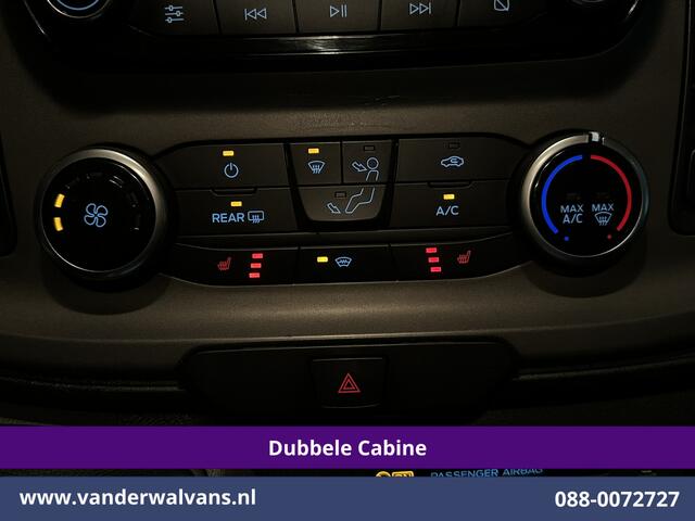 Ford TRANSIT CUSTOM 2.0 TDCI 170pk L2H1 Dubbele Cabine Euro6 Airco | 5-Zits | 2x Zijdeur | Camera | LED Apple Carplay, Android Auto, Cruisecontrol, Parkeersensoren, Stoelverwarming, Verwarmde voorruit 2800kg trekvermogen