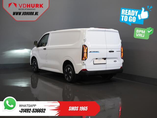 Ford TRANSIT CUSTOM E-Transit Trend 65 kWh 330 km WLTP LED/ Snellader/ 2.3t Trekverm./ Stoelverw./ Carplay/ Climate/ Camera/ PDC/ Cruise