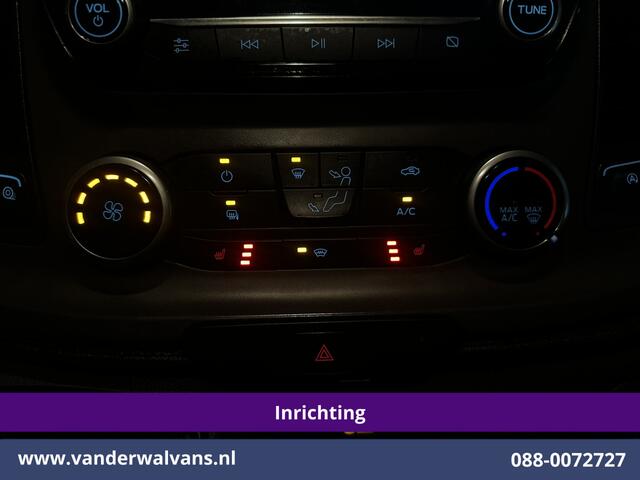 Ford TRANSIT CUSTOM 2.0 TDCI L1H1 Inrichting Euro6 Airco | Camera | LED | Cruisecontrol | Stoelverwarming | 2500kg Trekhaak Verwarmde voorruit, Parkeersensoren, Bijrijdersbank
