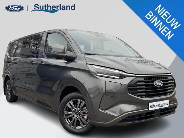 Ford TRANSIT CUSTOM 320 2.5 PHEV L2H1 Limited DC | Dubbele cabine | Adaptive Cruise Control | Groot middenconsole | 8-weg verstelbare & verwarmbare passagiersstoel | 13 polige trekhaak | 17 inch lichtmetalen velgen | Verwarmbaar stuurwiel | Draadloos opladen | Adaptieve LED