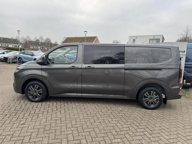 Ford TRANSIT CUSTOM 320 2.5 PHEV L2H1 Limited DC | Dubbele cabine | Adaptive Cruise Control | Groot middenconsole | 8-weg verstelbare & verwarmbare passagiersstoel | 13 polige trekhaak | 17 inch lichtmetalen velgen | Verwarmbaar stuurwiel | Draadloos opladen | Adaptieve LED