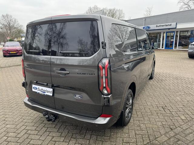Ford TRANSIT CUSTOM 320 2.5 PHEV L2H1 Limited DC | Dubbele cabine | Adaptive Cruise Control | Groot middenconsole | 8-weg verstelbare & verwarmbare passagiersstoel | 13 polige trekhaak | 17 inch lichtmetalen velgen | Verwarmbaar stuurwiel | Draadloos opladen | Adaptieve LED