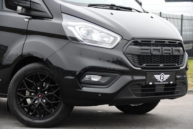 Ford TRANSIT CUSTOM 320 2.0 TDCI L2H1 Limited DC Black Edition Cruise, Carplay, Automaat, 130pk, Sensoren, 2 x Schuifdeur, Stoelverwarming, Uniek!
