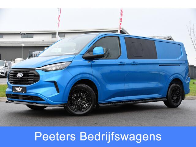 Ford TRANSIT CUSTOM 300 2.0 TDCI L2H1 Limited DC PB Edition Virtual, Cruise, Carplay, 2 x Schuifdeur, LED, 136pk, Automaat, Stuurverwarming, Stoelverwarming, Uniek!