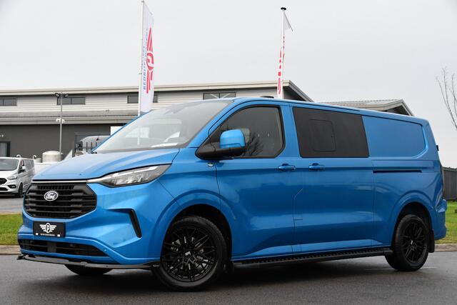 Ford TRANSIT CUSTOM 300 2.0 TDCI L2H1 Limited DC PB Edition Virtual, Cruise, Carplay, 2 x Schuifdeur, LED, 136pk, Automaat, Stuurverwarming, Stoelverwarming, Uniek!