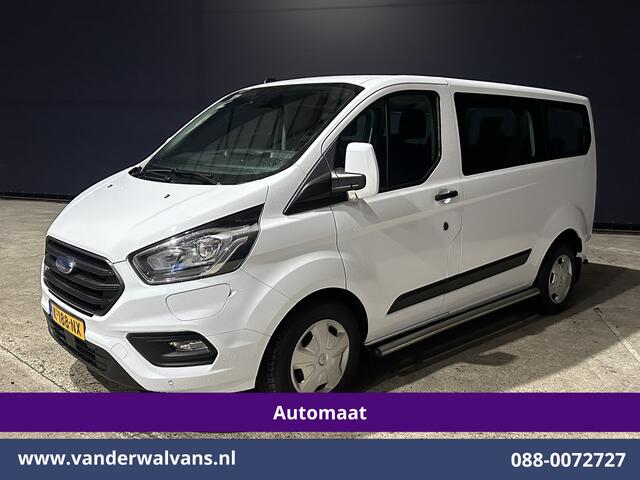 Ford TRANSIT CUSTOM 1.0 EcoBoost Hybride Automaat L1H1 9 Persoons Personenbus Euro6 Prijs INCL BTW/BPM Airco | Cruisecontrol | LED Sidebars, Verwarmde Voorruit, Stoelverwarming, Parkeersensoren, Bijrijdersbank
