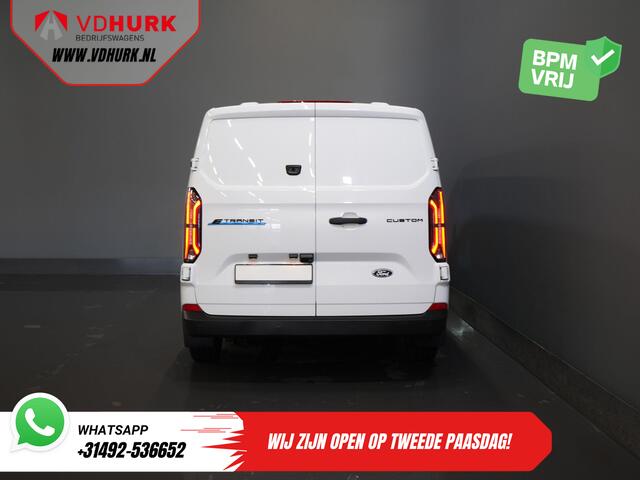 Ford TRANSIT CUSTOM E-Transit Trend 65 kWh 330 km WLTP Garantie t/m 2029/ LED/ Standkachel/ Snellader/ 2.3t Trekverm./ Stuurverw./ Stoelverw./ Carplay/ Camera/ PDC/ Cruise