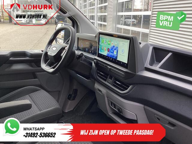 Ford TRANSIT CUSTOM E-Transit Trend 65 kWh 330 km WLTP 218 pk Garantie t/m 2027/ LED/ Standkachel/ Snellader/ 2.3t Trekverm./ Stoelverw./ Carplay/ Climate/ Camera/ PDC/ Cruise